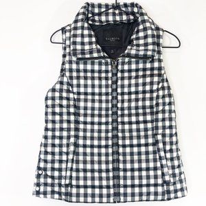 Talbots Buffalo Check Small Down Puffer Vest